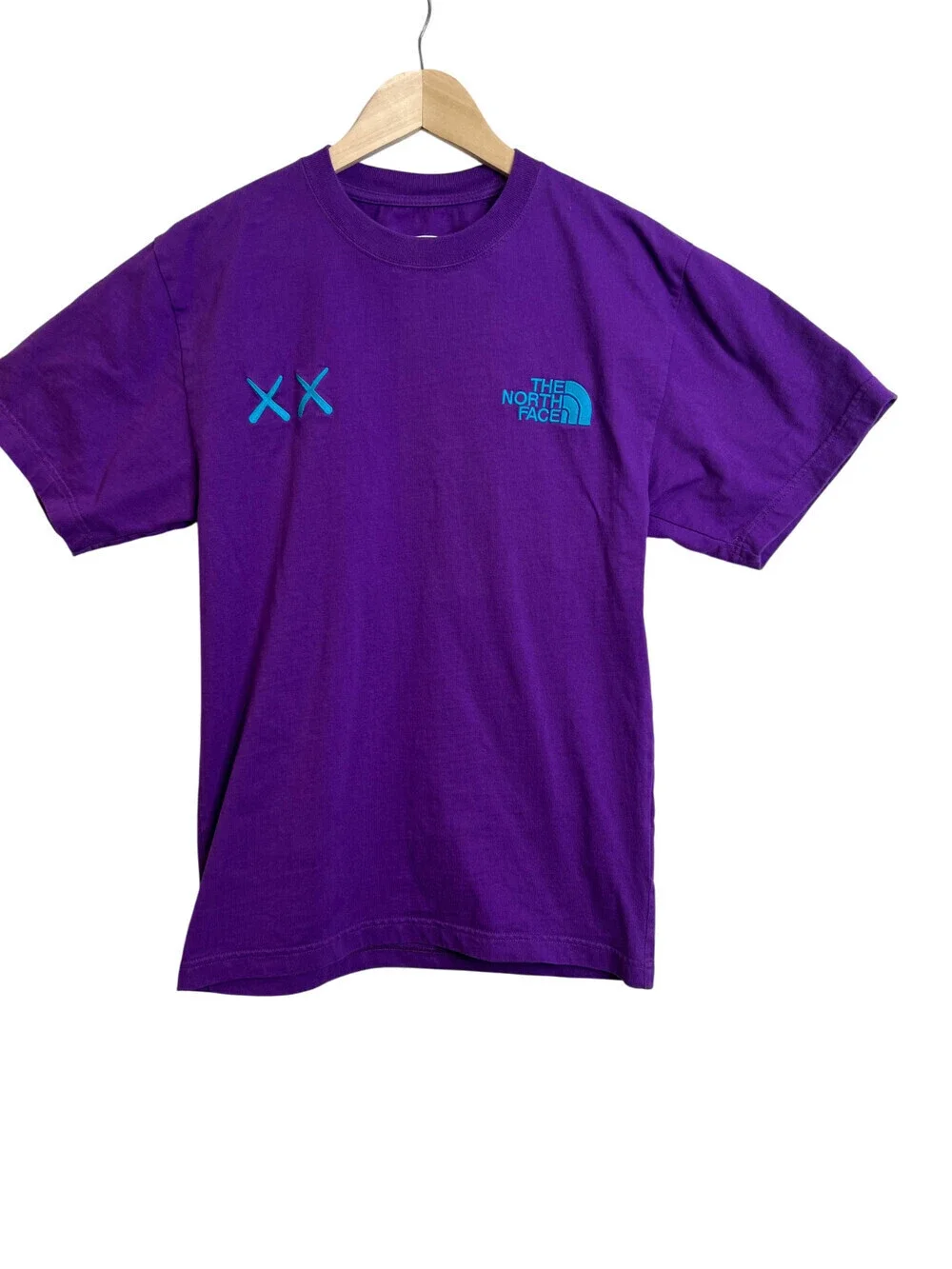 KAWS x The North Face Gravity Purple Logo Graphic T Shirt Men's Size XS